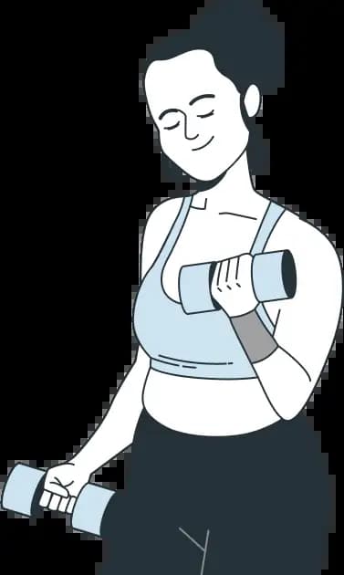 Девушка, занимающаяся спортом